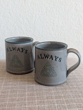 Set of 2 Harry Potter Always 16oz Handcrafted Celtic Stoneware mugs